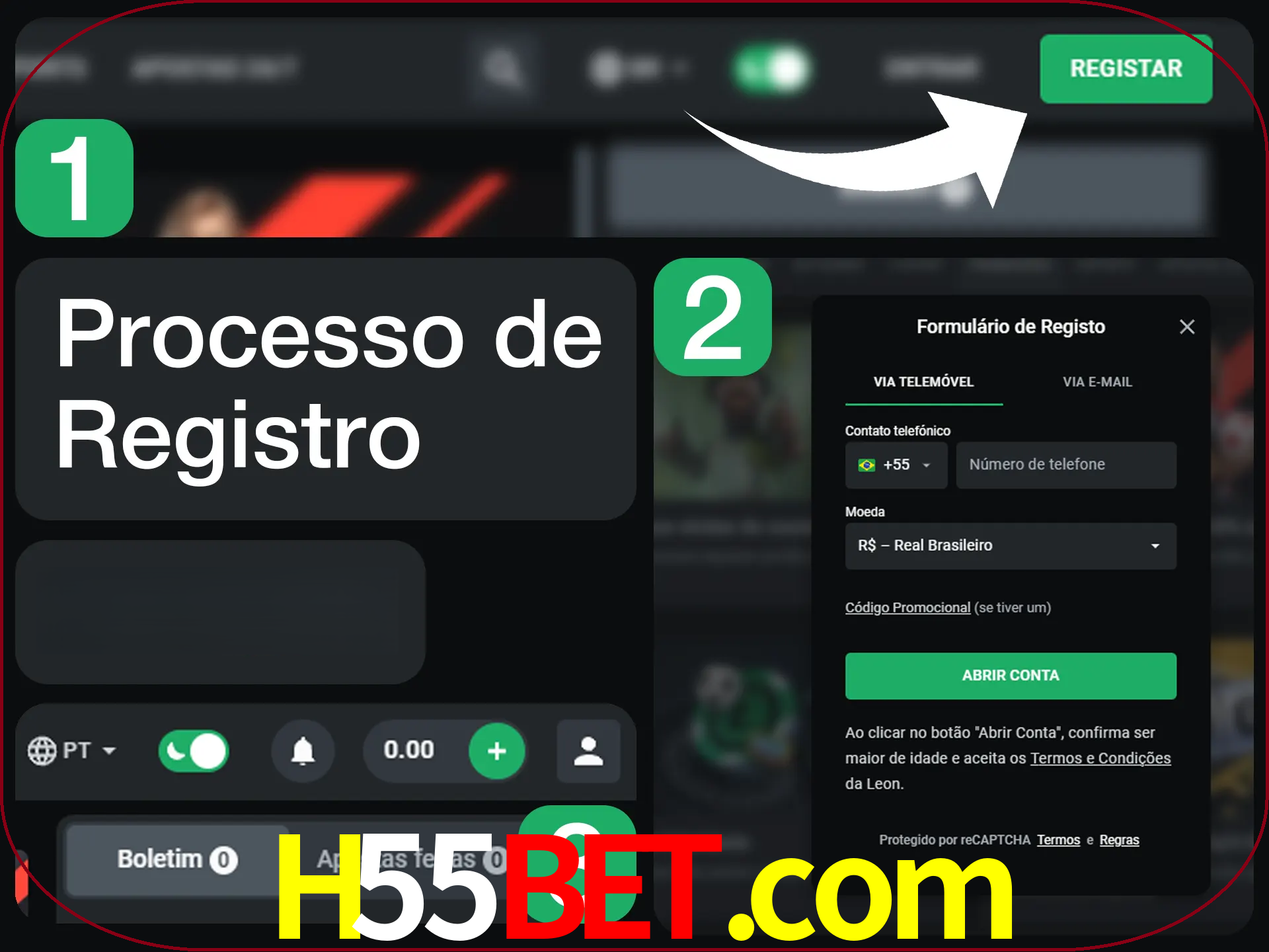 O processo de registro na LeonBet é simples.
